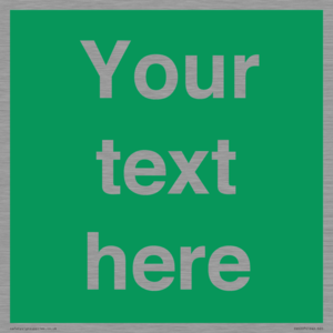 Custom Safe Condition: Blank (green) sign